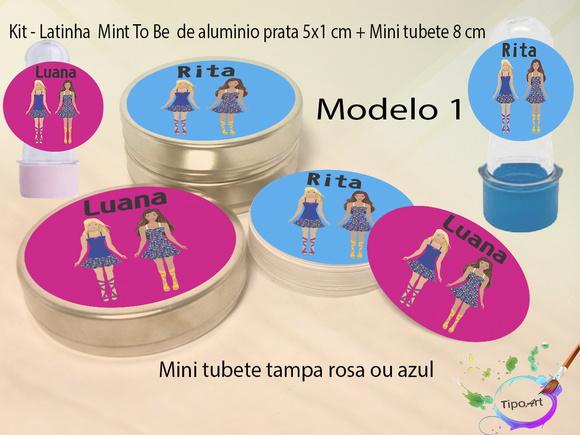 Kit Latinhas e Mini Tubetes -barbie