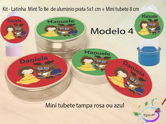 Kit Latinhas e Mini Tubetes -bela e a Ferra