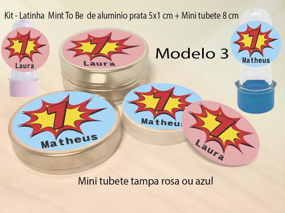 Kit Latinhas e Mini Tubetes -bomba