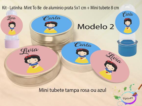 Kit Latinhas e Mini Tubetes -branca de Neve