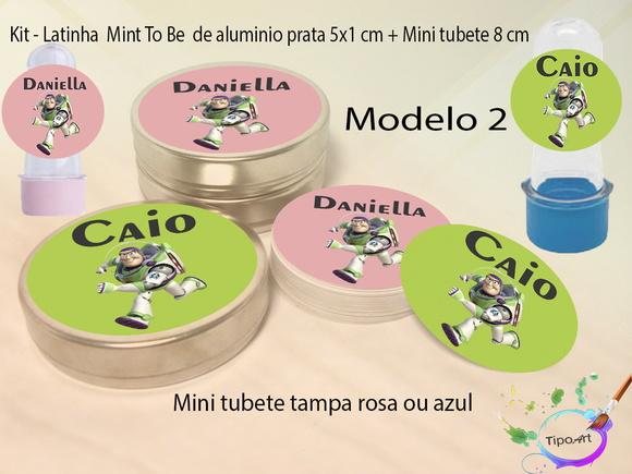 Kit Latinhas e Mini Tubetes -buzz Lightyear
