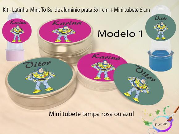 Kit Latinhas e Mini Tubetes -buzz Lightyear