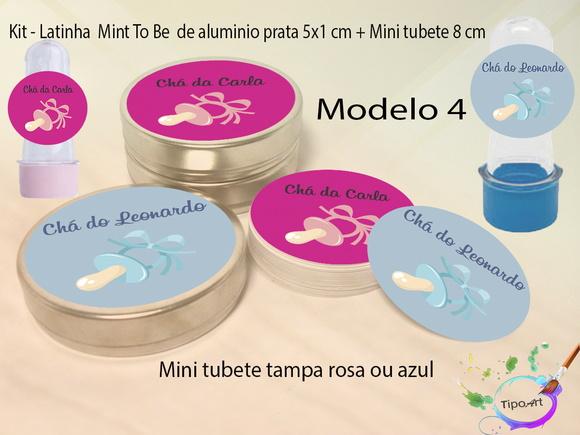Kit Latinhas e Mini Tubetes -chá de Bêbe