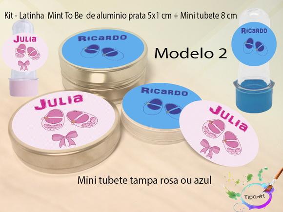 Kit Latinhas e Mini Tubetes -chá de Bêbe
