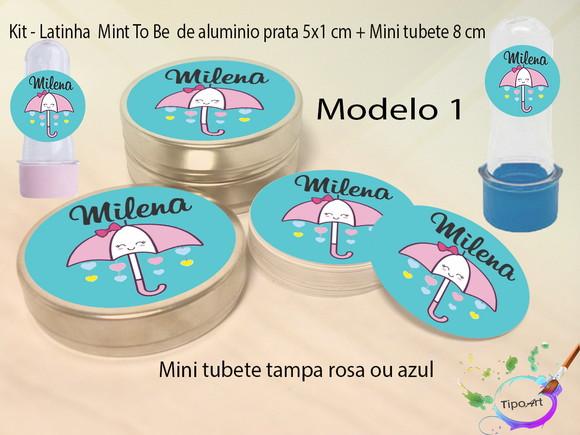 Kit Latinhas e Mini Tubetes -chuva de Amor