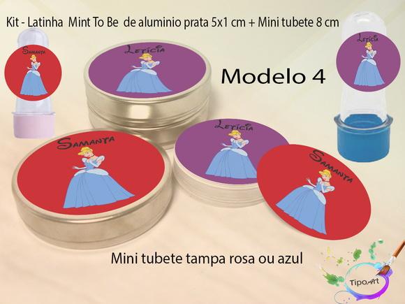 Kit Latinhas e Mini Tubetes -cinderela