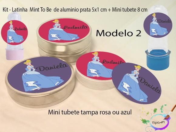 Kit Latinhas e Mini Tubetes -cinderela