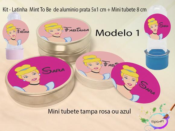 Kit Latinhas e Mini Tubetes -cinderela