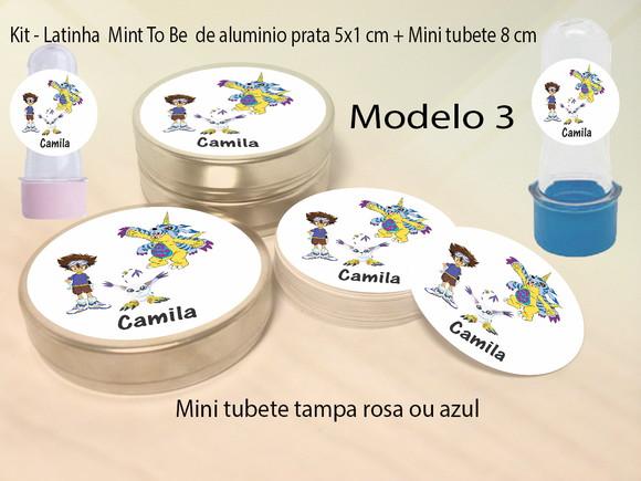 Kit Latinhas e Mini Tubetes -digimon