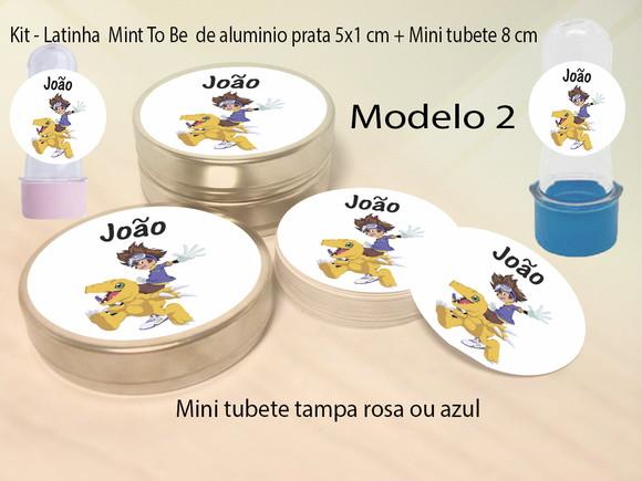 Kit Latinhas e Mini Tubetes -digimon