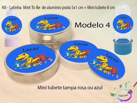 Kit Latinhas e Mini Tubetes -digimon