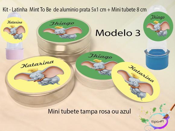 Kit Latinhas e Mini Tubetes -dumbo