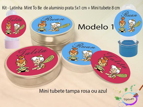 Kit Latinhas e Mini Tubetes -fred Flintstone