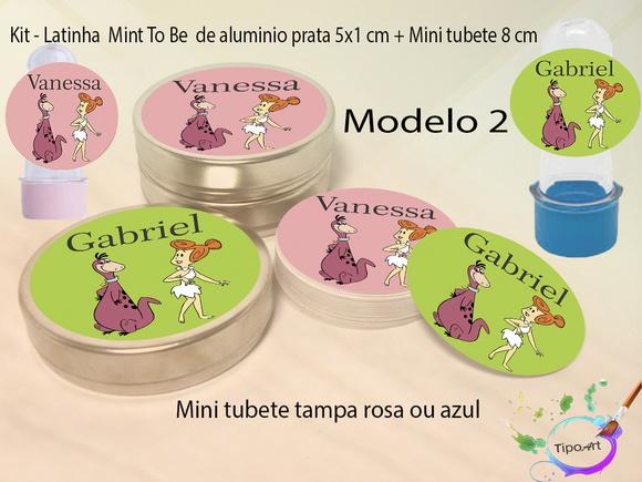 Kit Latinhas e Mini Tubetes -fred Flintstone