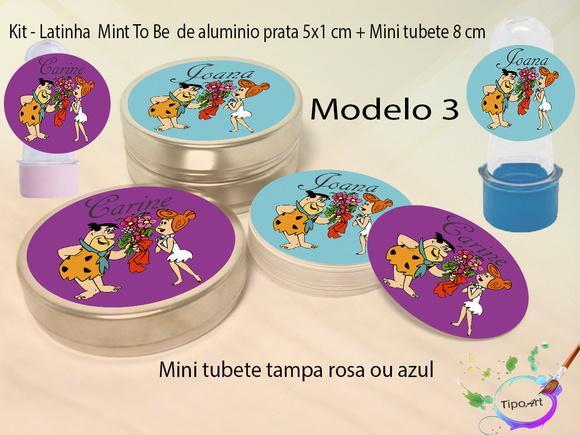 Kit Latinhas e Mini Tubetes -fred Flintstone