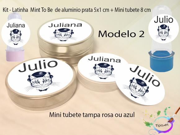Kit Latinhas e Mini Tubetes -gatinho