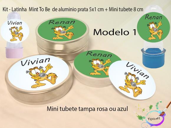 Kit Latinhas e Mini Tubetes -garfield