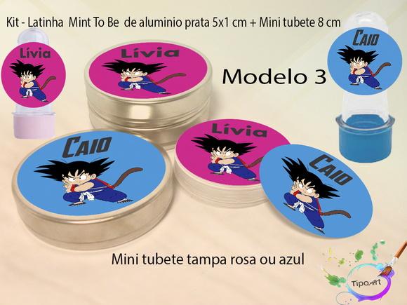 Kit Latinhas e Mini Tubetes -goku