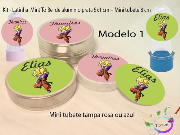 Kit Latinhas e Mini Tubetes -goku
