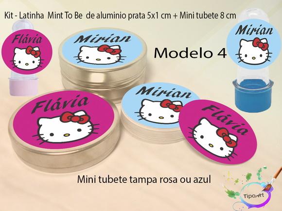 Kit Latinhas e Mini Tubetes -hello Kitty