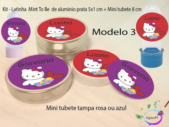Kit Latinhas e Mini Tubetes -hello Kitty