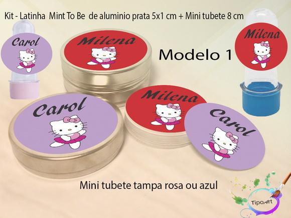 Kit Latinhas e Mini Tubetes -hello Kitty
