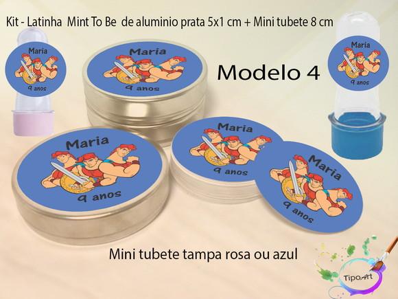 Kit Latinhas e Mini Tubetes -hercules