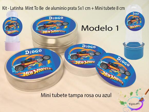 Kit Latinhas e Mini Tubetes -hot Whells