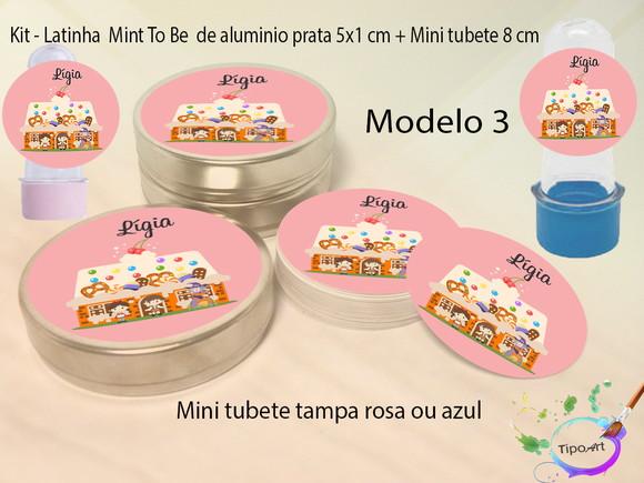 Kit Latinhas e Mini Tubetes -joão e Maria