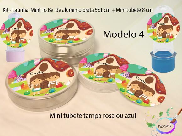 Kit Latinhas e Mini Tubetes -joão e Maria