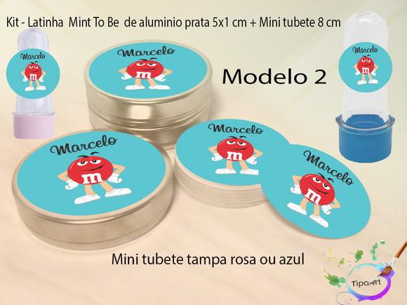 Kit Latinhas e Mini Tubetes -m&m