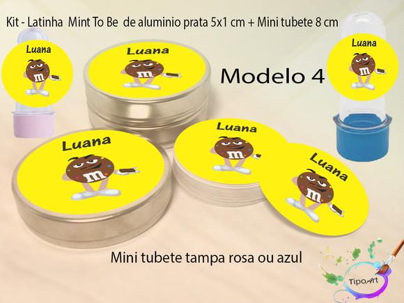 Kit Latinhas e Mini Tubetes -m&m