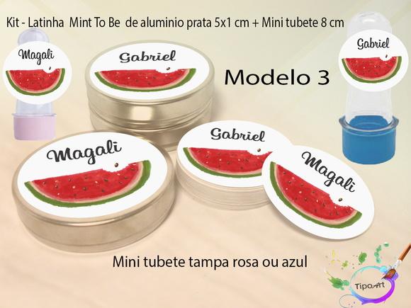 Kit Latinhas e Mini Tubetes -melancia