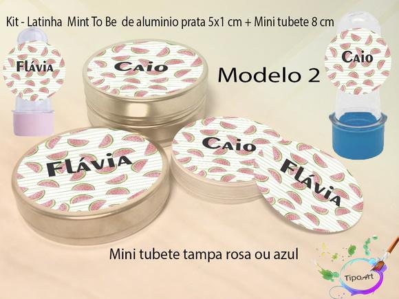 Kit Latinhas e Mini Tubetes -melancia