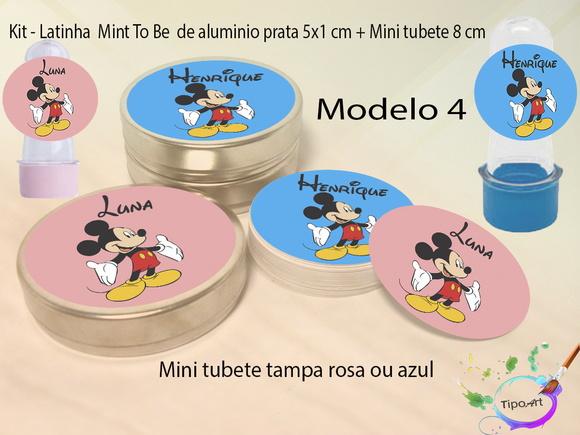 Kit Latinhas e Mini Tubetes -mickey