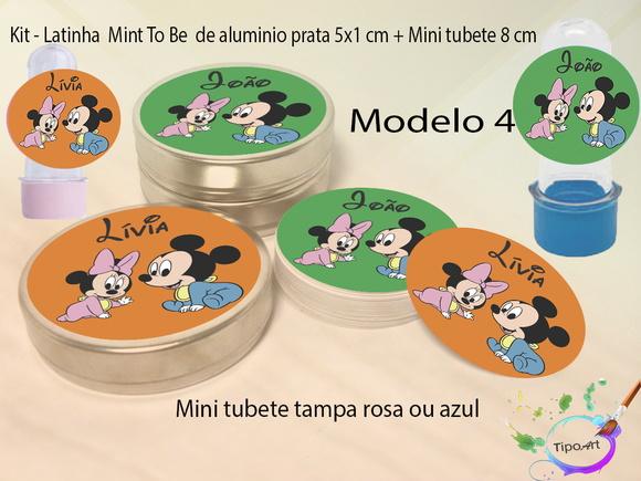 Kit Latinhas e Mini Tubetes -mickey Baby