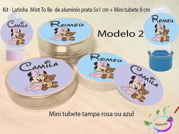 Kit Latinhas e Mini Tubetes -mickey Baby