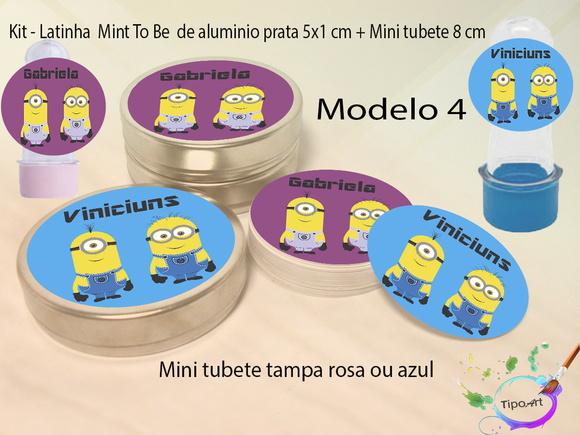 Kit Latinhas e Mini Tubetes -minions