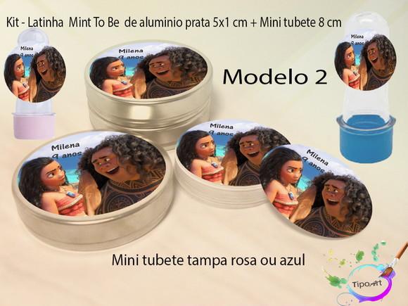 Kit Latinhas e Mini Tubetes -moana e Mauí