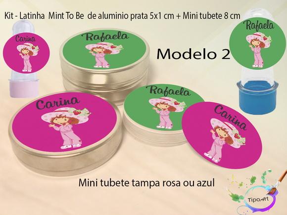 Kit Latinhas e Mini Tubetes -moranguinho