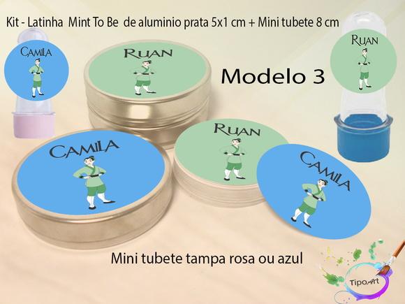 Kit Latinhas e Mini Tubetes -mulan