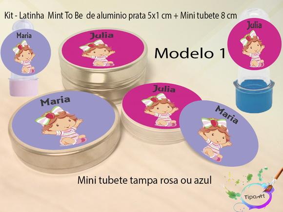 Kit Latinhas e Mini Tubetes -moranguinho