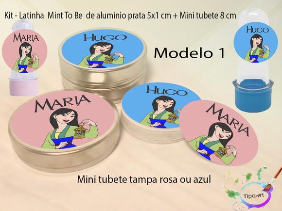 Kit Latinhas e Mini Tubetes -mulan