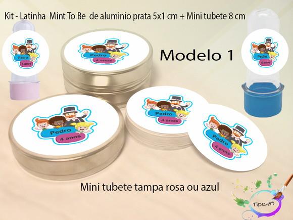 Kit Latinhas e Mini Tubetes -mundo Bita