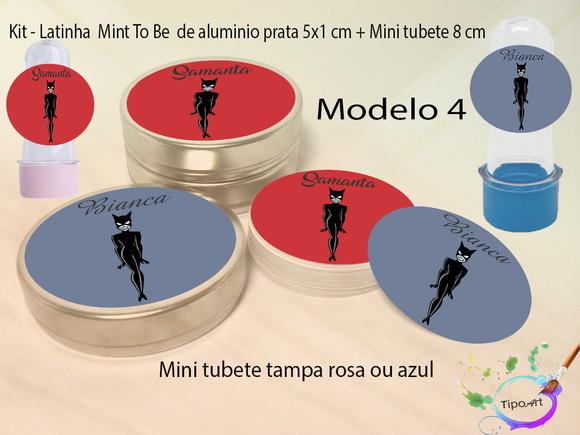 Kit Latinhas e Mini Tubetes -mulher Gato