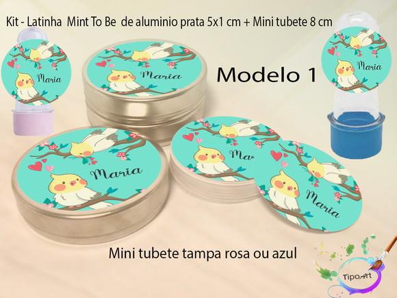 Kit Latinhas e Mini Tubetes -passarinho