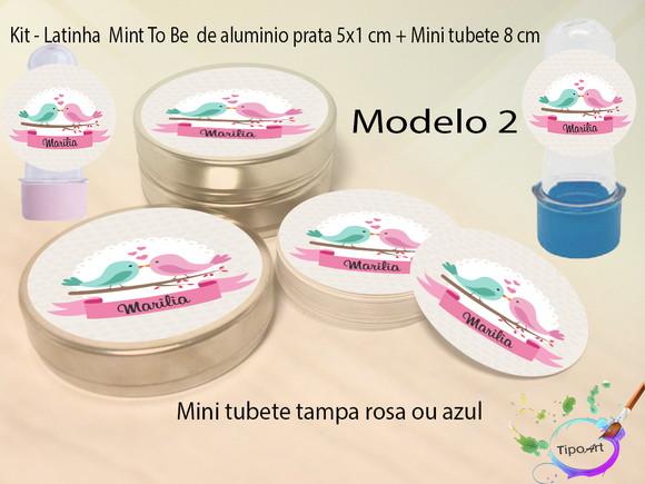Kit Latinhas e Mini Tubetes -passarinho