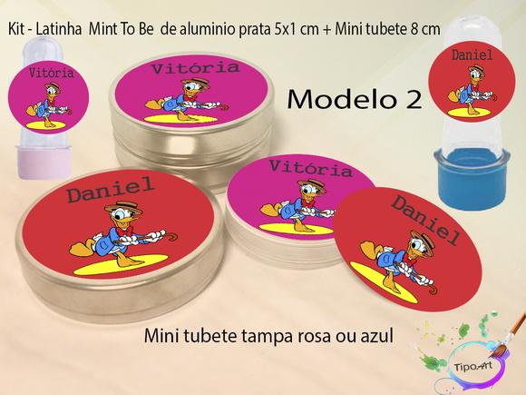 Kit Latinhas e Mini Tubetes -pato Donald