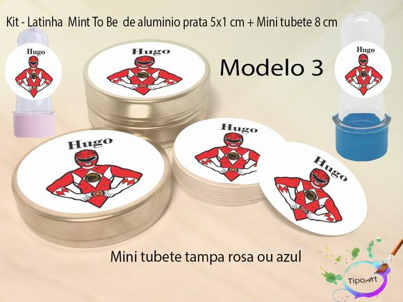 Kit Latinhas e Mini Tubetes -pawer Ranger