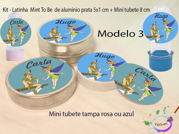Kit Latinhas e Mini Tubetes -peter Pan